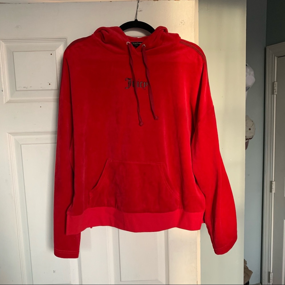 Red Velour Juicy Couture Sweatshirt